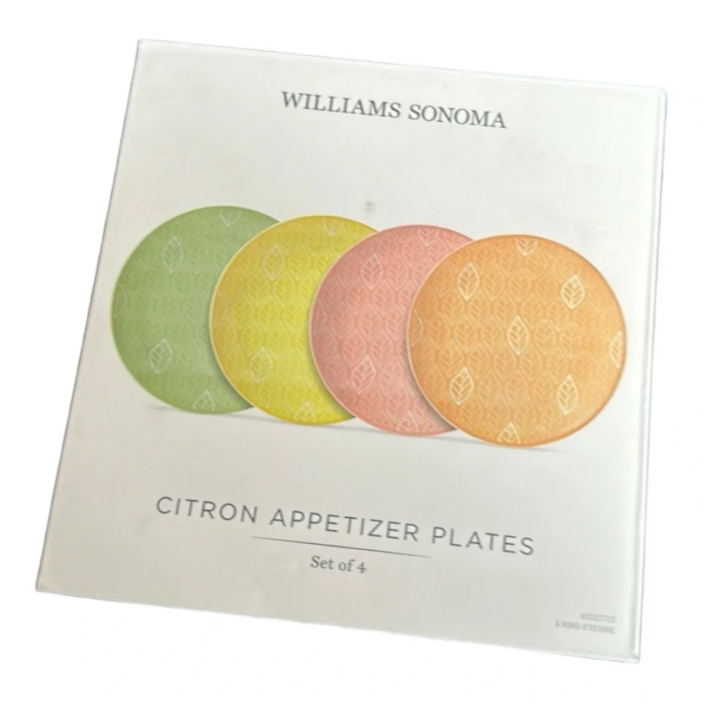 William Sonoma NWT Citron Appetizer Plates